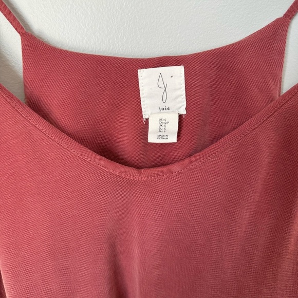 Joie Burgundy Maxi Sundress Coverup Spaghetti Strap Built in Bra Size Small - Picture 3 of 3